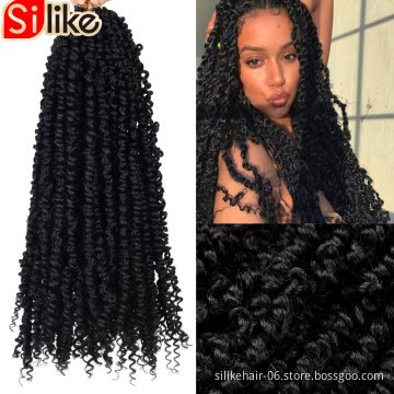 Passion Twist Natural Black Synthetic Hair for Black Women Andromeda 18 Inch Soft Long Braids spring Twist Crochet Braiding hair